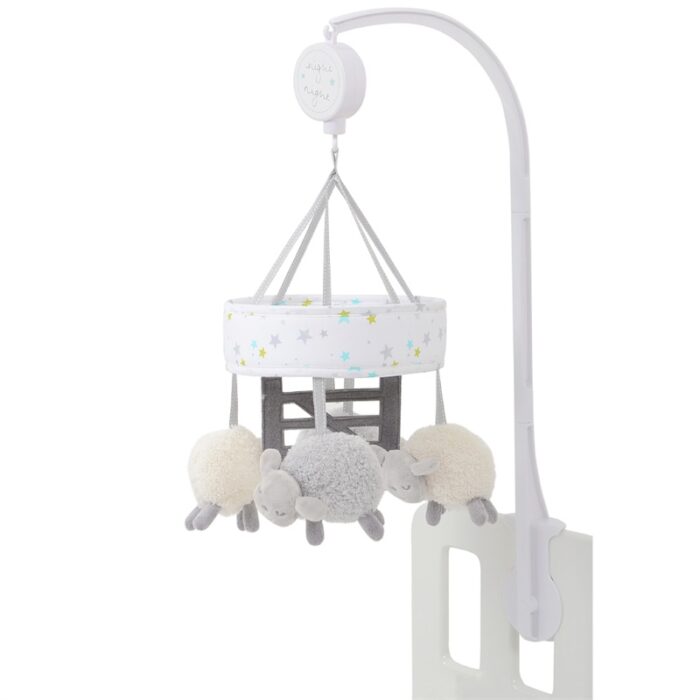 East Coast Silver Cloud Counting Sheep Cot Mobile - Image 2