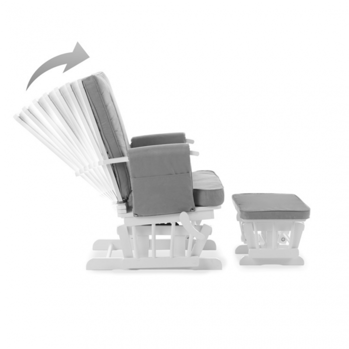 Obaby Deluxe Reclining Glider Chair and Stool - Image 4