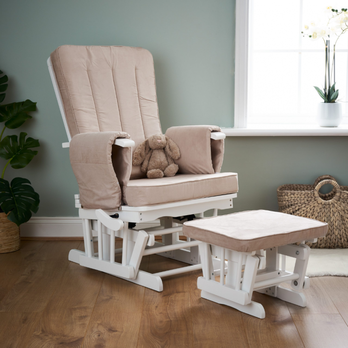 Obaby Deluxe Reclining Glider Chair and Stool - Image 8