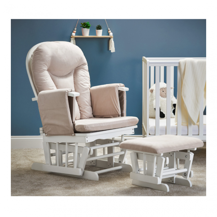 Obaby Reclining Glider Chair and Stool - Image 7