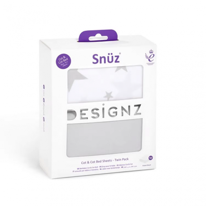 Snuz Cot & Cotbed 2x Fitted Sheets - Image 3