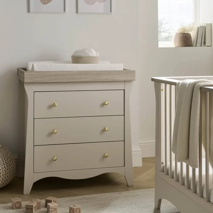 CuddleCo Clara Furniture Nursery Set - Cashmere & Ash (3 Piece) - Image 3