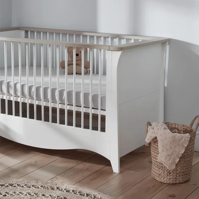 CuddleCo Clara Furniture Nursery Set - White & Ash (3 Piece) - Image 4