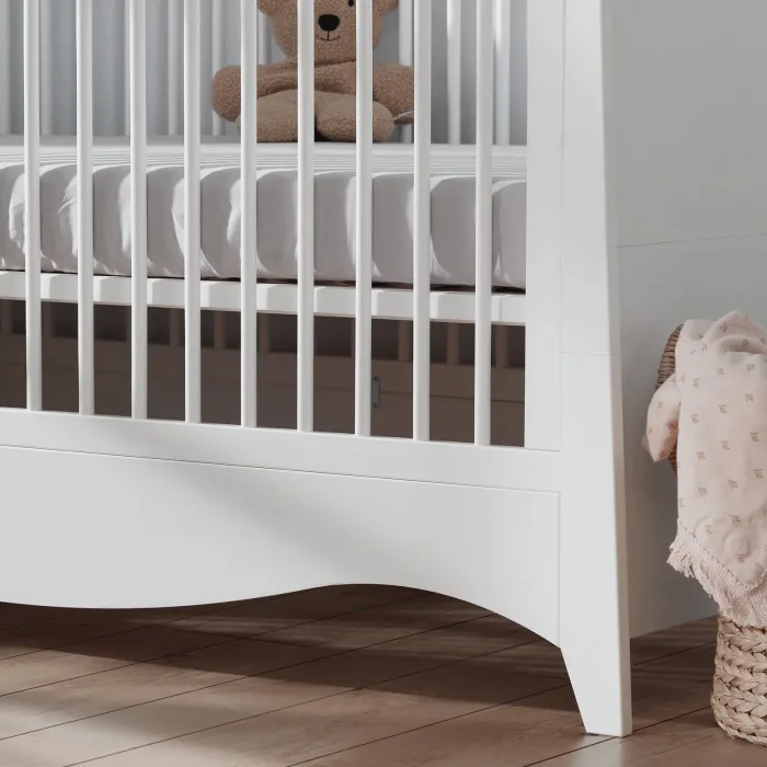 CuddleCo Clara Cot Bed - White & Ash - Image 3