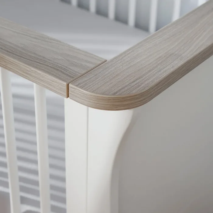 CuddleCo Clara Cot Bed - White & Ash - Image 2