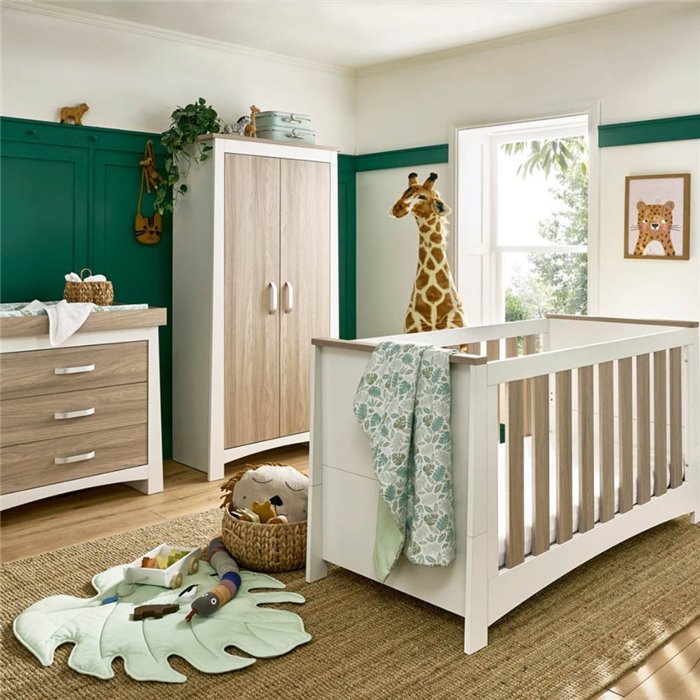Ada 3 Piece Nursery Furniture Set - White & Ash