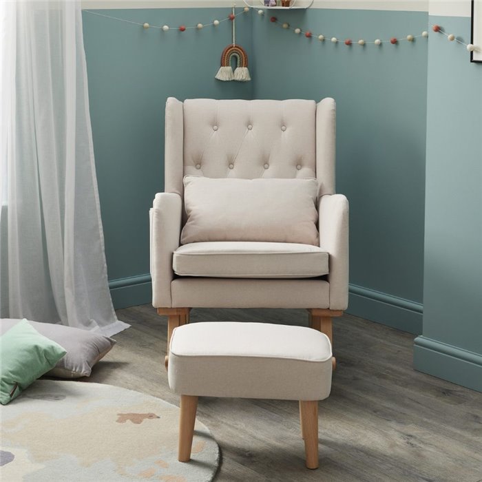 Babymore Lux Nursing Chair with Footstool - Image 3