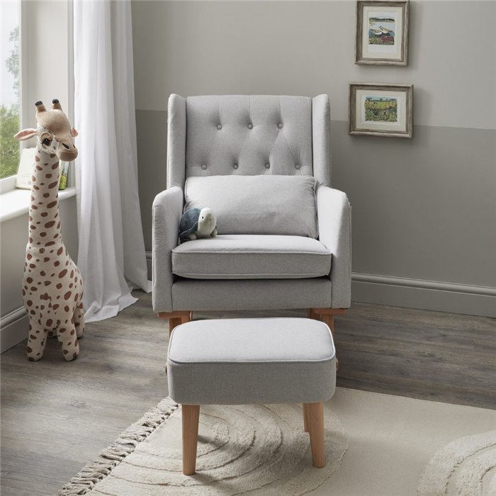Babymore Lux Nursing Chair with Footstool - Image 5
