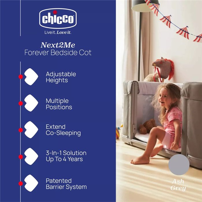 Chicco Next2Me Forever Bedside Crib - Image 3