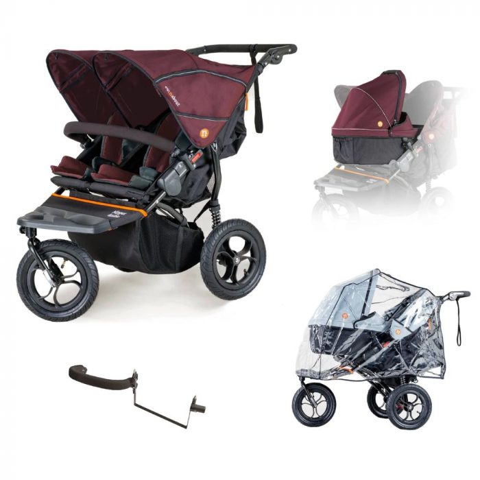 OutnAbout V5 Double Pushchair Newborn and Toddler Starter Bundle - Image 2
