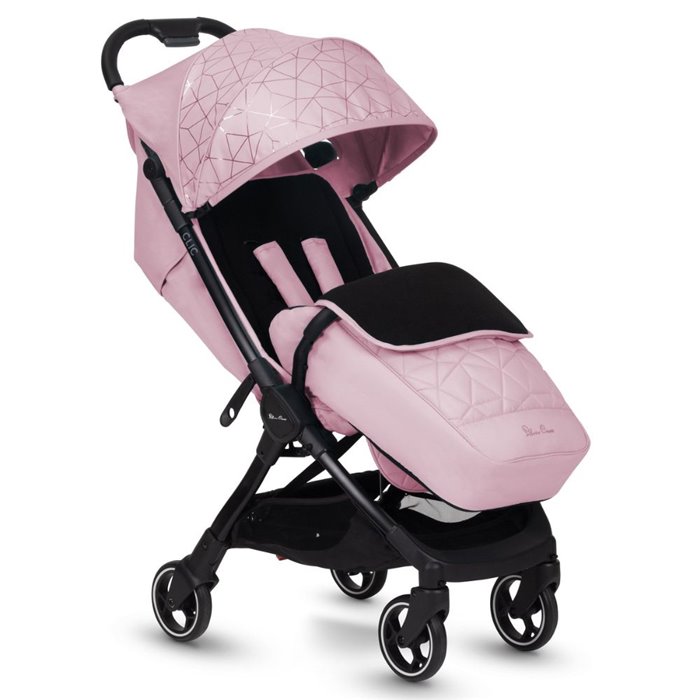 Silver Cross Clic Compact Stroller- Pink (With Footmuff)